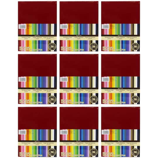 9 Packs: 200 ct. (1,800 total) Essentials 8.5" x 11" Cardstock Paper by Recollections™